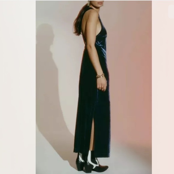 Anthropologie NWT Halter Velvet Maxi Dress Size XL. - Picture 4 of 13
